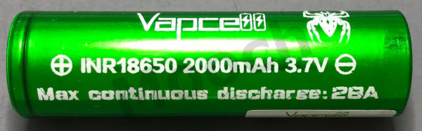 Vapcell INR 18650 Battery 3.7V 28A 2000mAh